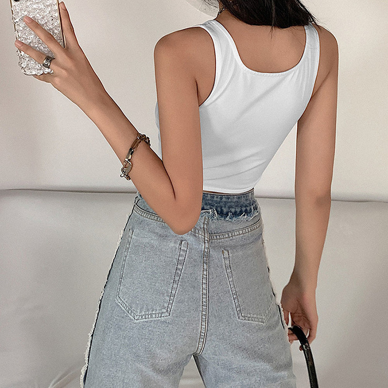 Vintage Sexy Y2k Corset Tops Women Summer Club Wear White Bustier Crop Clothes Sleeveless Tank Top Indie Aesthetics 220316