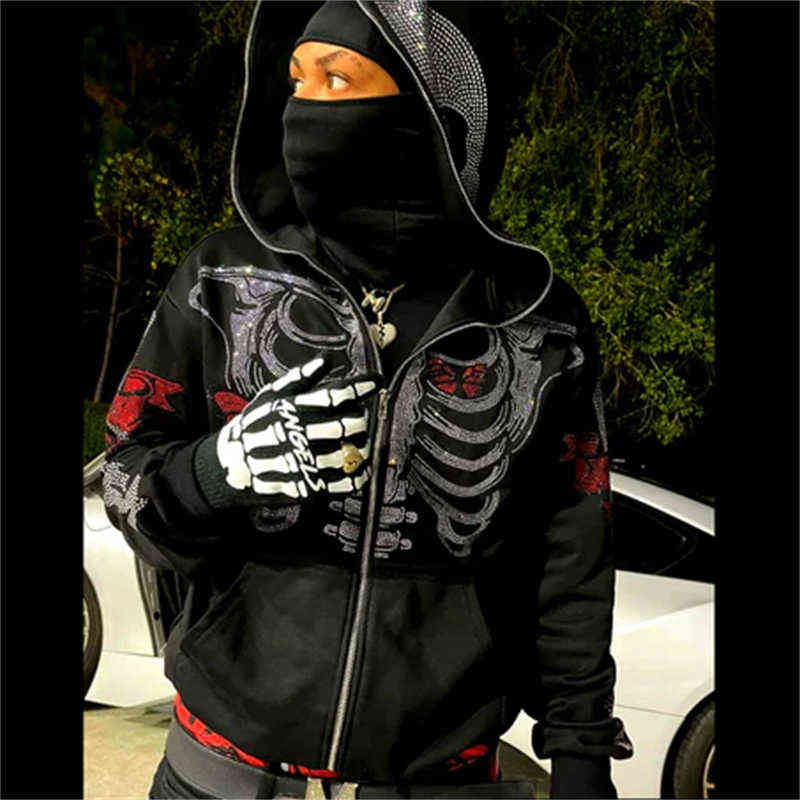 Zip Hoodie Men Y2K clothes Hoodie Fashion Hoodies Goth rhinestones Butterfly Skeleton Print Long Sleeve Sweatshirt Oversized Top, 01
Zip Hoodie Men Y2K clothes Hoodie Fashion Hoodies Goth rhinestones Butterfly Skeleton Print Long Sleeve Sweatshirt Oversized Top, 01