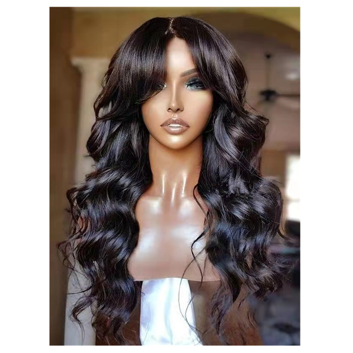 Glueless seamless lace body wave bang wig 100% natural brazilian hair 360 lace frontalw wigs 150%density full real Hd 16inch, Natural color
Glueless seamless lace body wave bang wig 100% natural brazilian hair 360 lace frontalw wigs 150%density full real Hd 16inch, Natural color