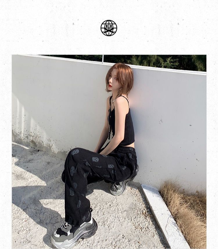 Corduroy pant's spring and summer thin national retro ins casual students loose sports 220325