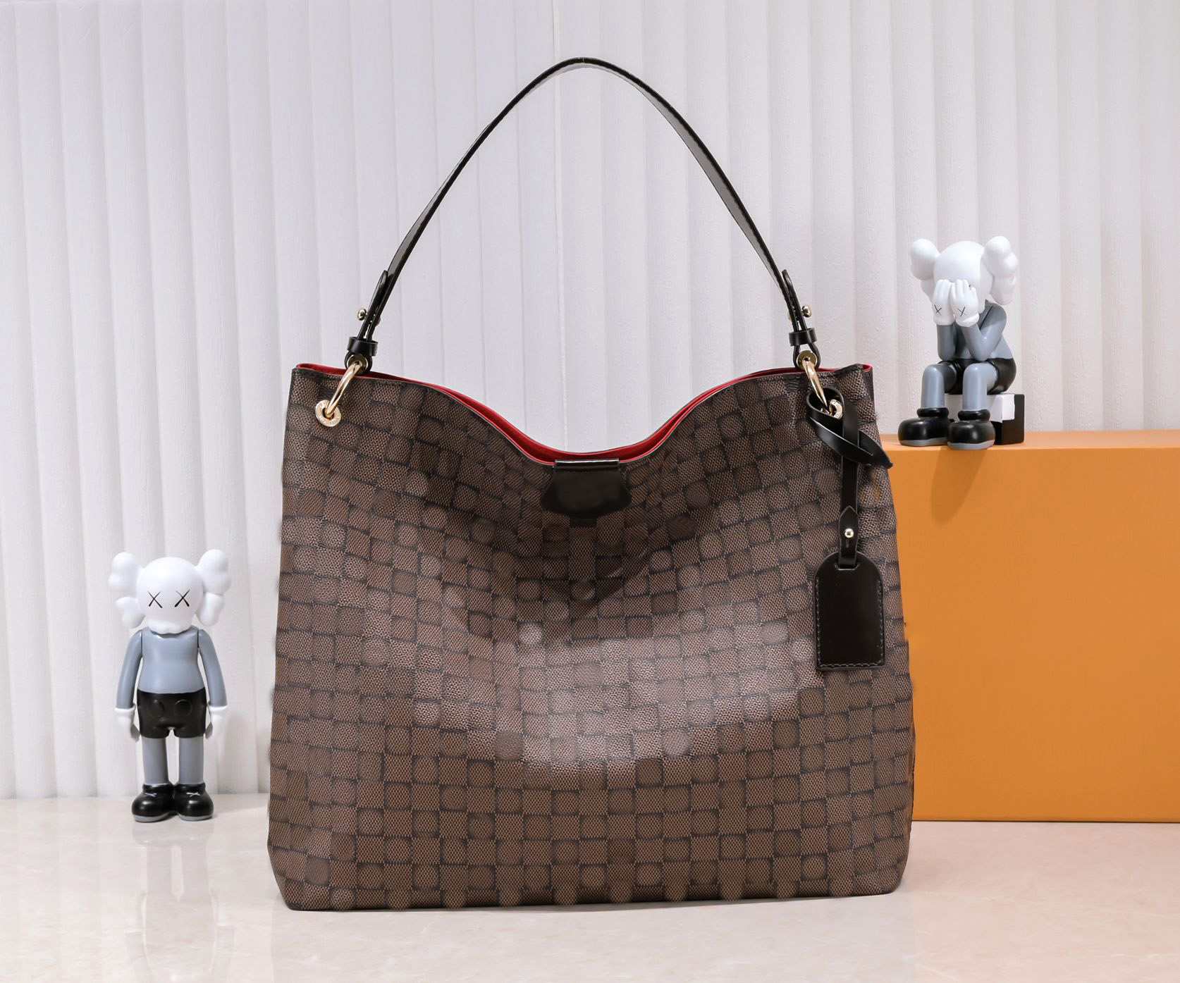High quality tote bag plaid ladies tote bag luxury designer ladies shoulder bag ladies clutch bags vintage wallet 3701
