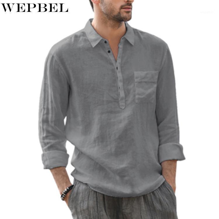 Men's Casual Shirts WEPBEL Shirt Solid Color Slim Single-Breasted Summer Long Sleeve Pocket Turn-down Collar Pullover, Black
Men's Casual Shirts WEPBEL Shirt Solid Color Slim Single-Breasted Summer Long Sleeve Pocket Turn-down Collar Pullover, Black