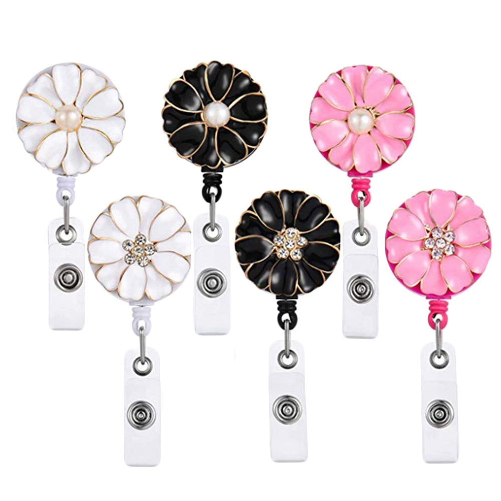 100PCS/Lot China Wholeasale Flower Pearl Retractable Badge Holder with Alligator Clip Nurse ID Badge Reel
100PCS/Lot China Wholeasale Flower Pearl Retractable Badge Holder with Alligator Clip Nurse ID Badge Reel