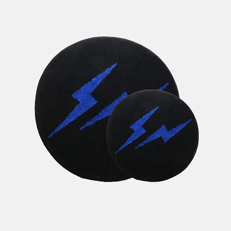 Home Furnishings Artistic Carpet Gallery 1950 Fragment Bolts Logo Rug Hypebeast Collection Parlor Bedroom Playroom Handtufted Trending Floor Mat Suppl
