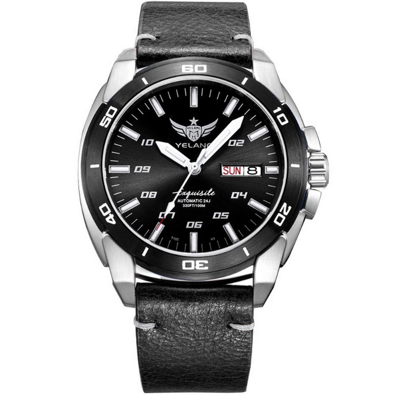 Wristwatches Yelang Men Automatic Watch Mens Tritium Watches T100 Self Wind Mechanical Wristwatch 100M Waterproof Luminous Sapphire MirrorWr, Steel strap 1
Wristwatches Yelang Men Automatic Watch Mens Tritium Watches T100 Self Wind Mechanical Wristwatch 100M Waterproof Luminous Sapphire MirrorWr, Steel strap 1