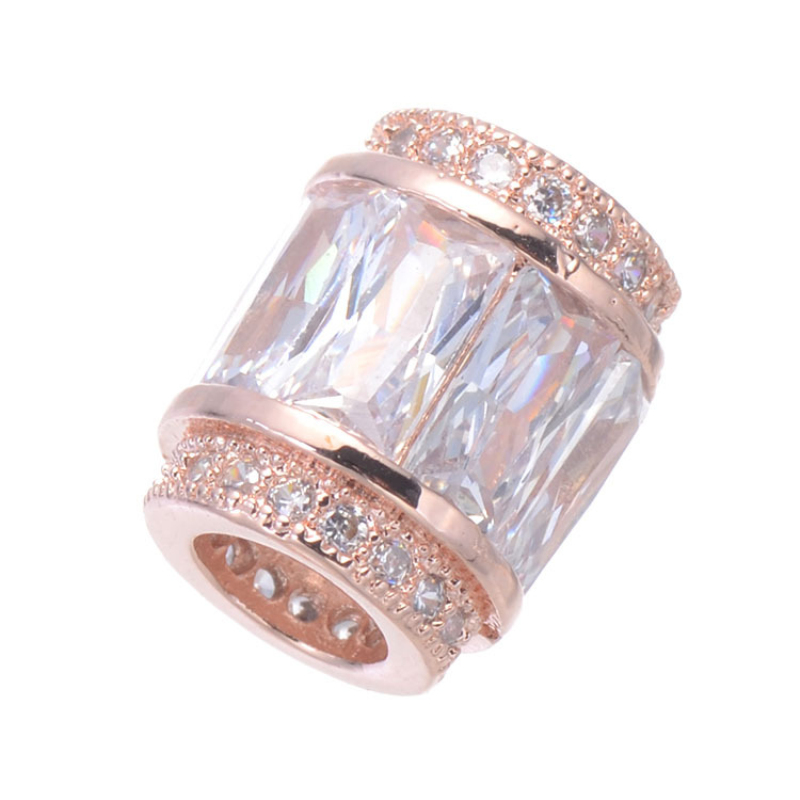 Big Hole Square Stone Cylinder Beads Charm for DIY Jewelry Making