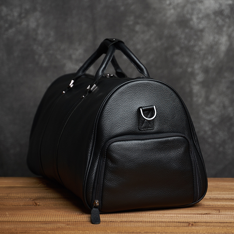 ZRCX Genuine Leather Men Women Travel Bag Soft Real Cowhide Carry Hand Luggage s Shoulder Weekend 220509