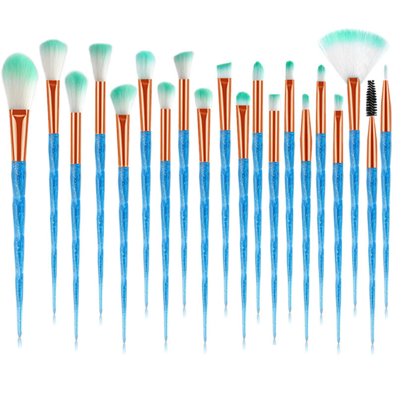 Makeup Brushs Set 20pcs Dia Fan Powder Foundation Brush Blush Blending Eyeshadow Lip Cosmetic Eye Make Up Brushes Kit Tool