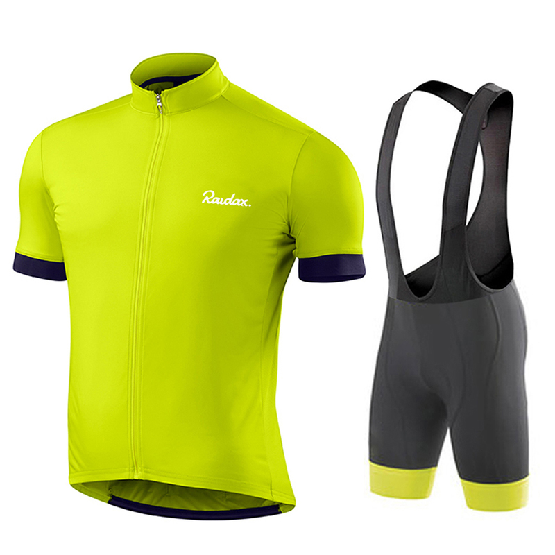 Cycling Jersey Team Raudax Men Cycling Set Racing Bicycle Clothing Suit Breathable Mountain Bike Clothes Sportwears 220423