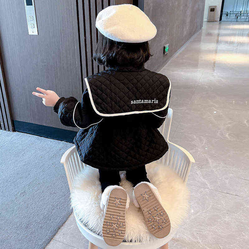 Baby Girl Jacket 1-6 Year Winter Quilted Jacket Warm Fashion Children Hoodie Kids Girls Thick Outerwear Clothing J220718