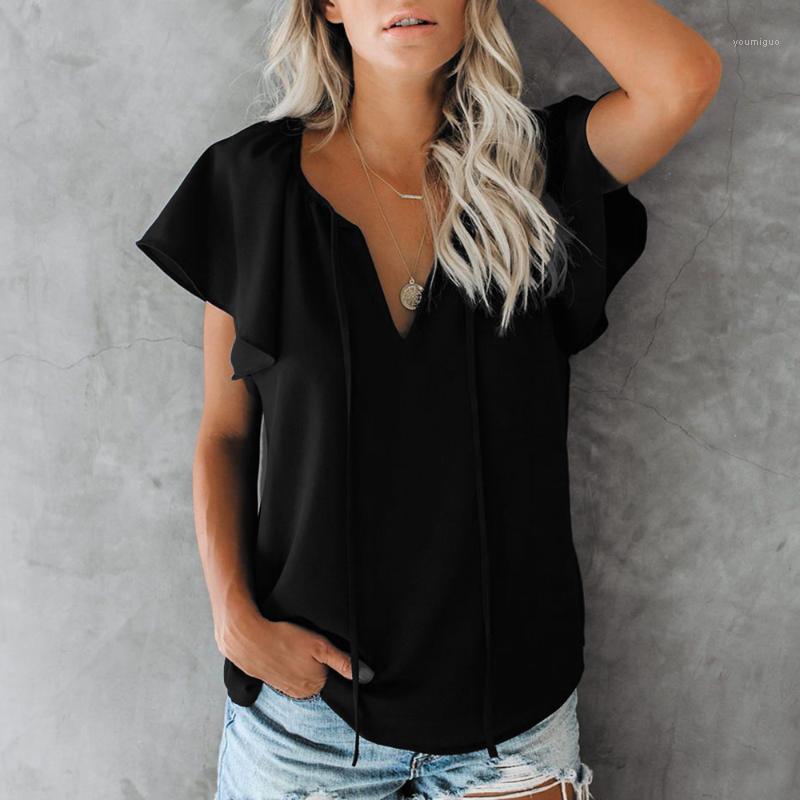 Women Ruffle Blouse 2022 Summer Ruffles Sleeve Shirt Elegant Office Lady V Neck Tops Blusa Streetwear Solid Blusas Mujer De Moda Women' Blo, Black
Women Ruffle Blouse 2022 Summer Ruffles Sleeve Shirt Elegant Office Lady V Neck Tops Blusa Streetwear Solid Blusas Mujer De Moda Women' Blo, Black