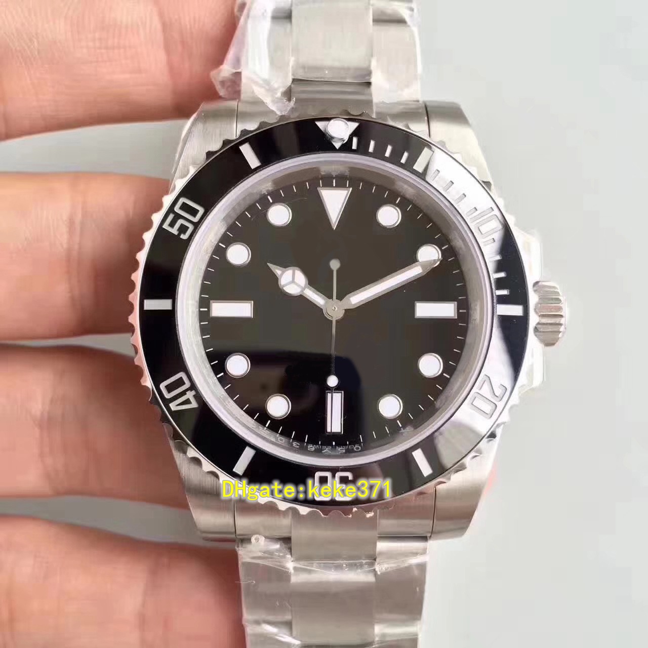 Fashion High Quality men Wristwatches 40mm 114060 Ceramic Beze No DATE Stainless Steel Asia 2813 Movement Black Mechanical Automatic Mens Watch Watches, No box papers
Fashion High Quality men Wristwatches 40mm 114060 Ceramic Beze No DATE Stainless Steel Asia 2813 Movement Black Mechanical Automatic Mens Watch Watches, No box papers