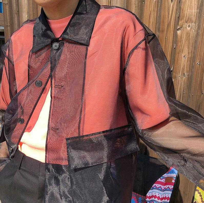 XL!Nightclub Bar Sexy Mesh Translucent See-through Shirt Jacket Organza Coverall Stage Costume Singer Costume. Men's Casual Shirts, Black
XL!Nightclub Bar Sexy Mesh Translucent See-through Shirt Jacket Organza Coverall Stage Costume Singer Costume. Men's Casual Shirts, Black