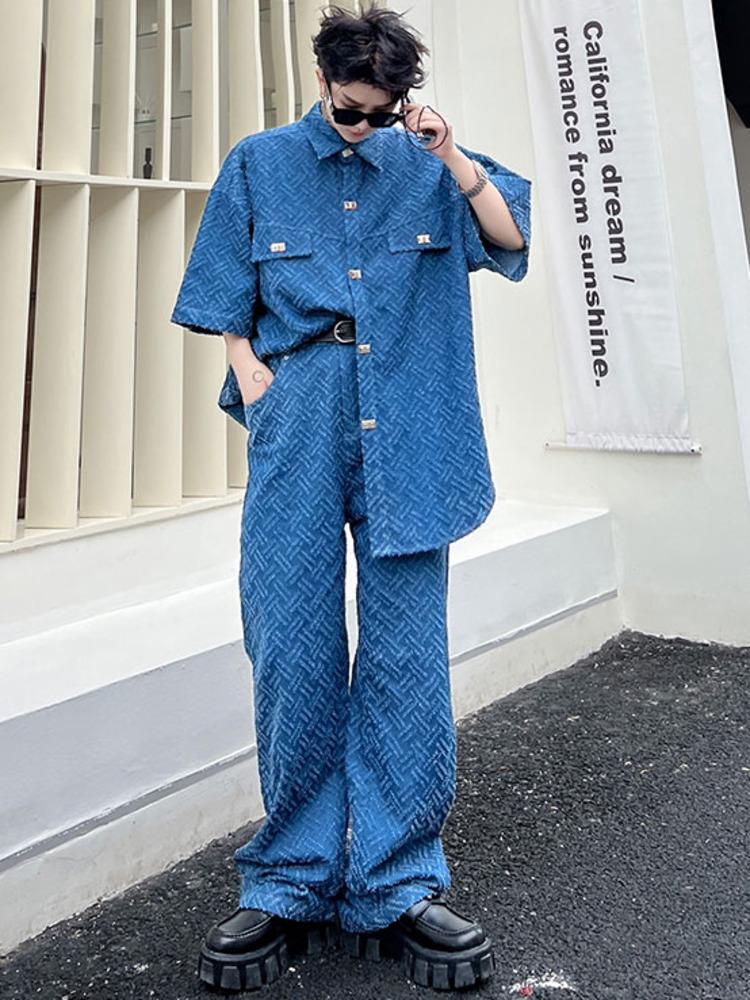 Men's Tracksuits Men Clothing Short Sleeve T-shirt Loose Causal 2022 Summer Denim Pants Suit Korean Fashion Streetwear Two Pieces SetsMen's, Black
Men's Tracksuits Men Clothing Short Sleeve T-shirt Loose Causal 2022 Summer Denim Pants Suit Korean Fashion Streetwear Two Pieces SetsMen's, Black
