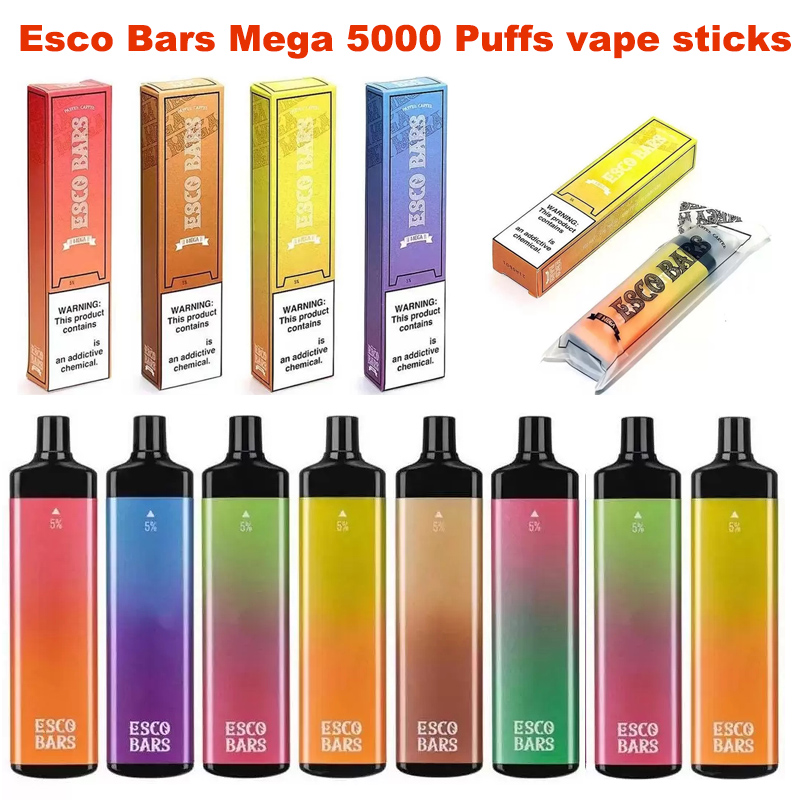 ESCO BARS mega 5000 Puff Single Disposable vape e cigarette 14ml pod device 5% Strength 600mah Battery
ESCO BARS mega 5000 Puff Single Disposable vape e cigarette 14ml pod device 5% Strength 600mah Battery
