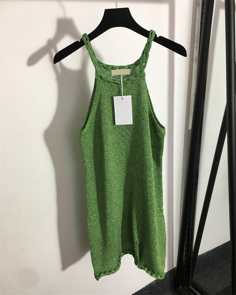 Luxury Green Womens Dress Sexy Sleeveless Knit Dresses Designer Sling Knitted Dress, Green with label #20224679
Luxury Green Womens Dress Sexy Sleeveless Knit Dresses Designer Sling Knitted Dress, Green with label #20224679