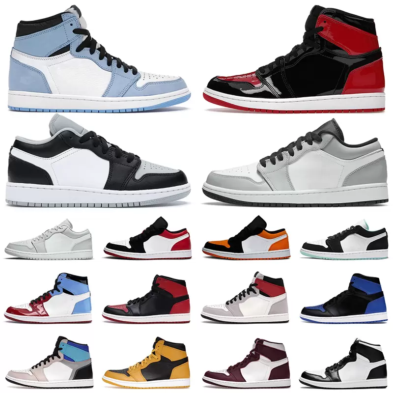 New Jumpman 1 Mens Basketball Shoes 1s Bred Patent University Blue Light Smoke Grey Panda Retro Men Womens Trainers Outdoor Sport Sneakers
New Jumpman 1 Mens Basketball Shoes 1s Bred Patent University Blue Light Smoke Grey Panda Retro Men Womens Trainers Outdoor Sport Sneakers
