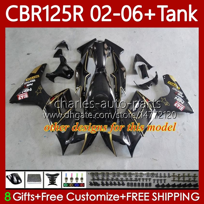 OEM Fairings For HONDA CBR-125 CBR 125 R CC 02-06 Bodywork 124No.138 CBR 125R 125CC CBR125R 2002 2003 2004 05 06 CBR125RR CBR-125R 02 03 04 2005 2006 