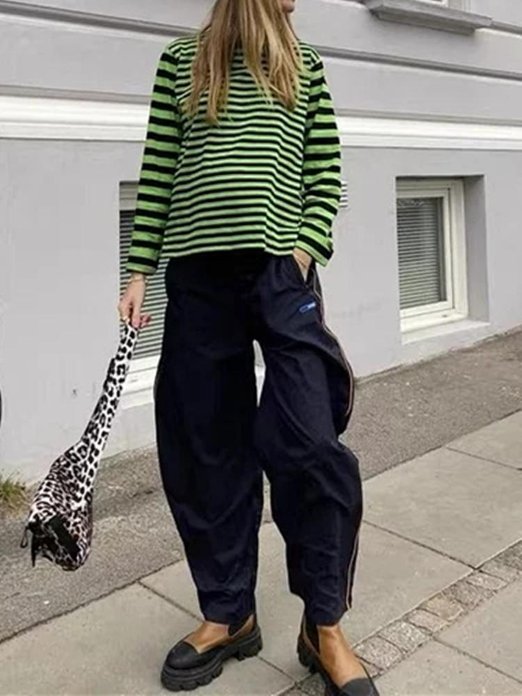 Women' T-Shirt Women Green Striped Letters T Shirt O-Neck Long Sleeve Lady Simple Cotton Tee Tops 2022 Female T-Shirts Clothes
Women' T-Shirt Women Green Striped Letters T Shirt O-Neck Long Sleeve Lady Simple Cotton Tee Tops 2022 Female T-Shirts Clothes