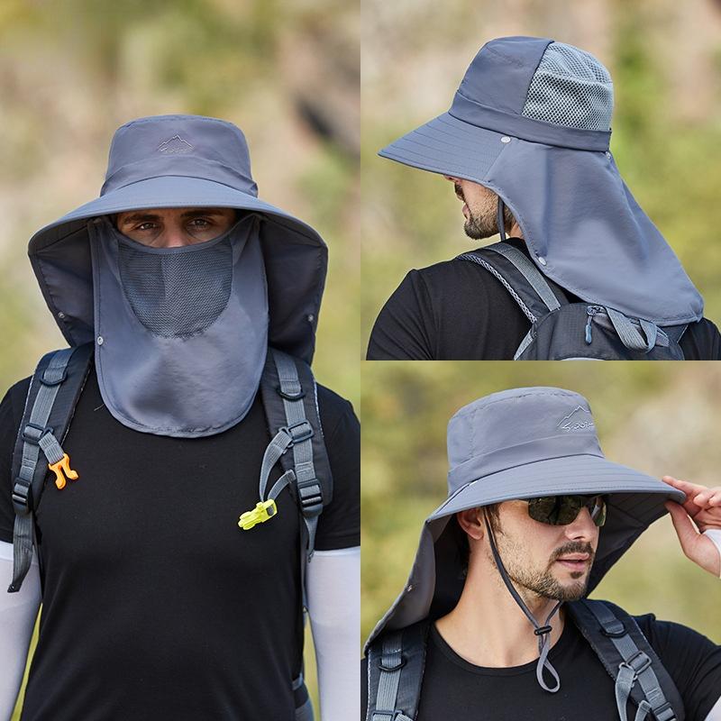 Berets Summer Men Bucket Hat Foldable Removable Sun Large Wide Brim Cap Outdoor Anti-UV Bob Face Neck Protection Fishing PanamaBerets, Khaki
Berets Summer Men Bucket Hat Foldable Removable Sun Large Wide Brim Cap Outdoor Anti-UV Bob Face Neck Protection Fishing PanamaBerets, Khaki