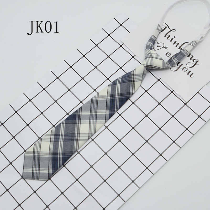 Lazy JK Ties Women Plaid Neck Tie Girls Japanese Style for Jk Uniform Cute Necktie School Accessories 220509