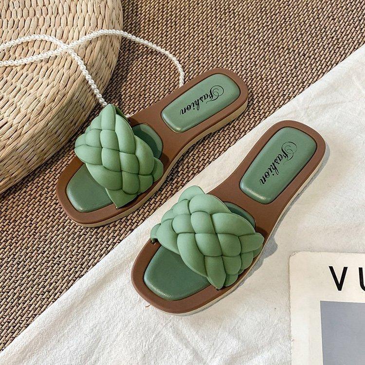 Slippers Summer Indoor Woven Leather Women Closed Toe Sandals Female Outdoor Beach Casual Square Heel Flat Flip Flopdt65, Black
Slippers Summer Indoor Woven Leather Women Closed Toe Sandals Female Outdoor Beach Casual Square Heel Flat Flip Flopdt65, Black