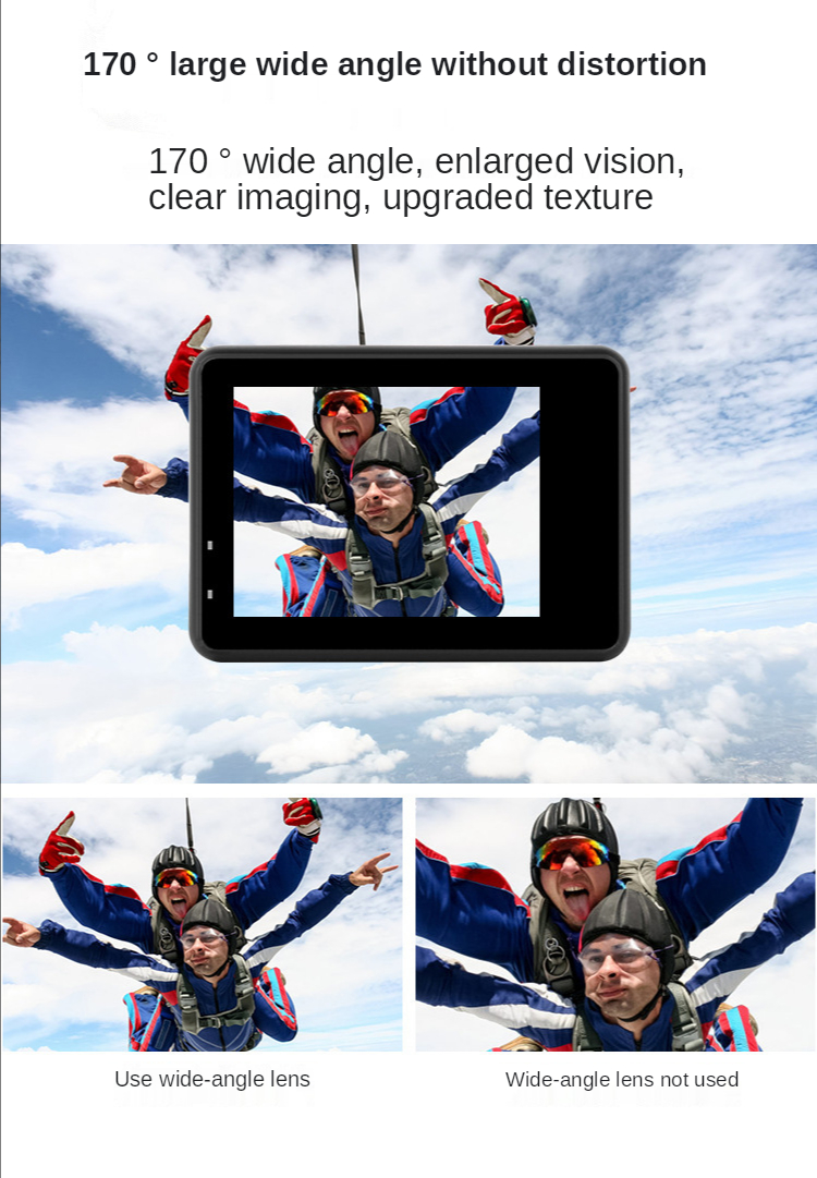 Action Camera real 4K/60fps Touch Dual Screen WiFi Camera Sports DV Video Cameras