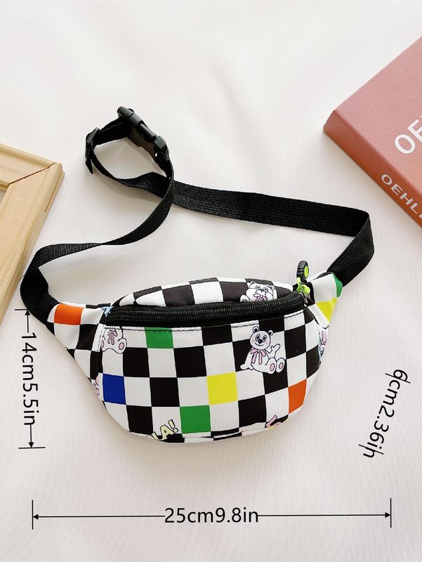 Kids Plaid Pattern Fanny Pack SHE
