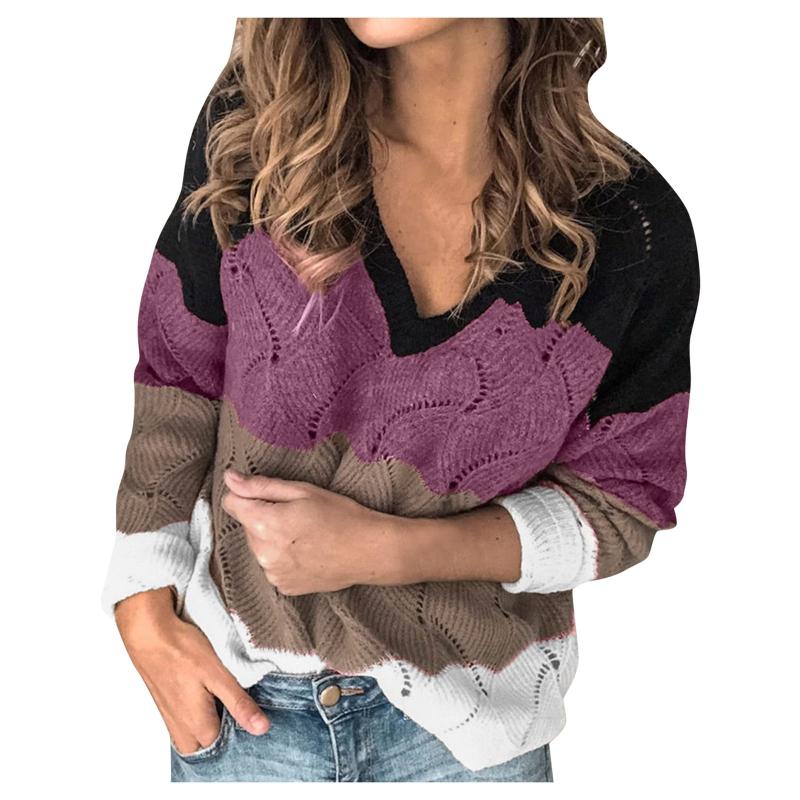 Women's Sweaters Women'S Color-Blocking Striped V-Neck Sweater Long Sleeve Knit Pullover Autumn/Winter Fashion Casual TopWomen's, Pink
Women's Sweaters Women'S Color-Blocking Striped V-Neck Sweater Long Sleeve Knit Pullover Autumn/Winter Fashion Casual TopWomen's, Pink