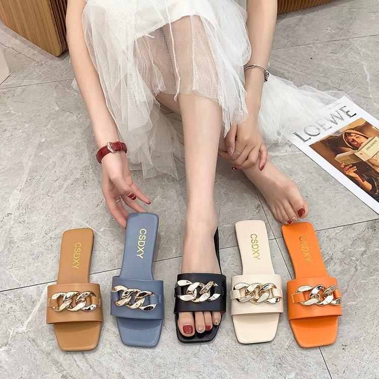 Slippers Women Summer Comfortable Flat Metal Accessory Casual Female Beach Shoes Plus 42, Beige
Slippers Women Summer Comfortable Flat Metal Accessory Casual Female Beach Shoes Plus 42, Beige