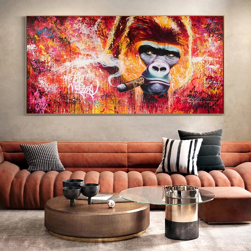 Abstract Animal Gorilla Smoking Cigar Canvas Painting Posters and Prints Wall Art Picture for Living Room Home Decor Cuadros
Abstract Animal Gorilla Smoking Cigar Canvas Painting Posters and Prints Wall Art Picture for Living Room Home Decor Cuadros