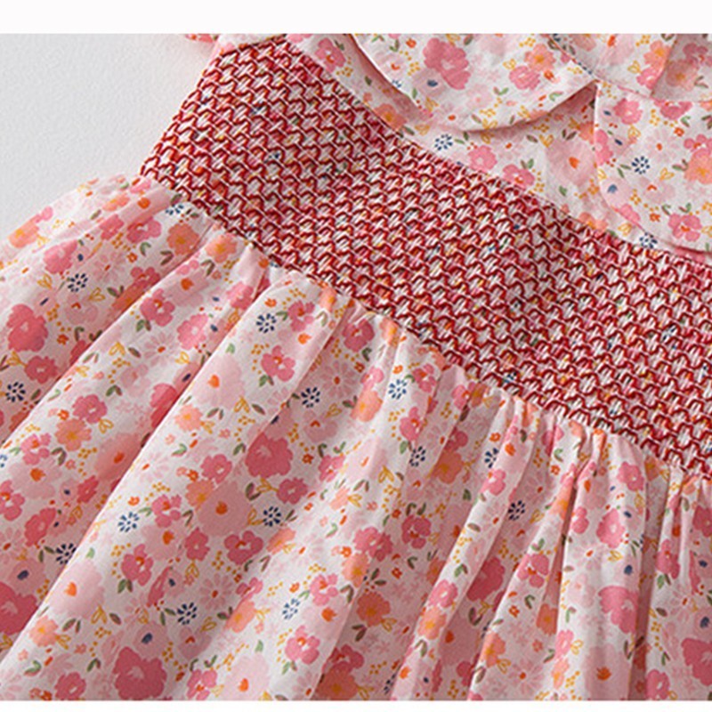 Summer Clothes Charming Dress Girls Dress Cotton Casual Print Children Dress Cute Baby Clothing Wholesale 27 Years Old 220707