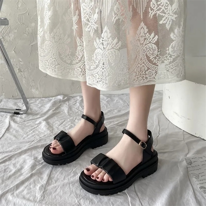 Rome Chunky Platform Thicken Bottom Women Sandals Summer Fashion Beach Demonias Wedges Goth Shoes Ladies Buckle Strap Flats 220616, White
Rome Chunky Platform Thicken Bottom Women Sandals Summer Fashion Beach Demonias Wedges Goth Shoes Ladies Buckle Strap Flats 220616, White