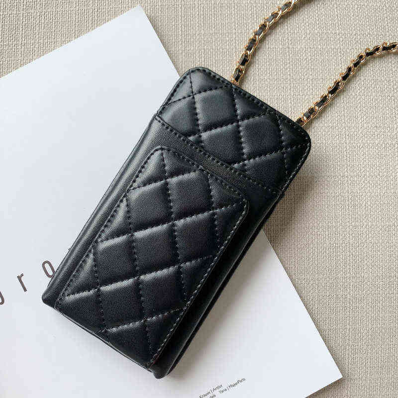 2021 Classic Sheepskin Leather Black Mobile Phone Bag Purse Handbag Women Shoulder Diagonal Mini Hanging Mobile Bag with Chain G220421, Blue sheepskin
2021 Classic Sheepskin Leather Black Mobile Phone Bag Purse Handbag Women Shoulder Diagonal Mini Hanging Mobile Bag with Chain G220421, Blue sheepskin