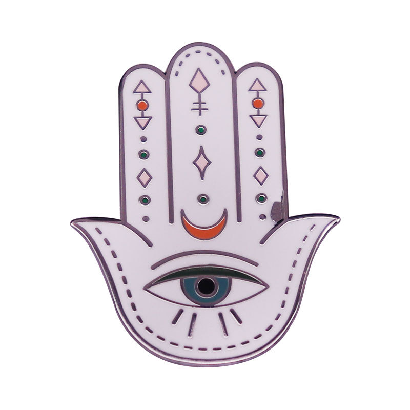Hamsa Hard Enamel Pin Mystery Lucky Hand Evil Eye Metal Brooch Accessories Cartoon Moon Amulet Badge Jewelry Positivity Gift, As picture
Hamsa Hard Enamel Pin Mystery Lucky Hand Evil Eye Metal Brooch Accessories Cartoon Moon Amulet Badge Jewelry Positivity Gift, As picture