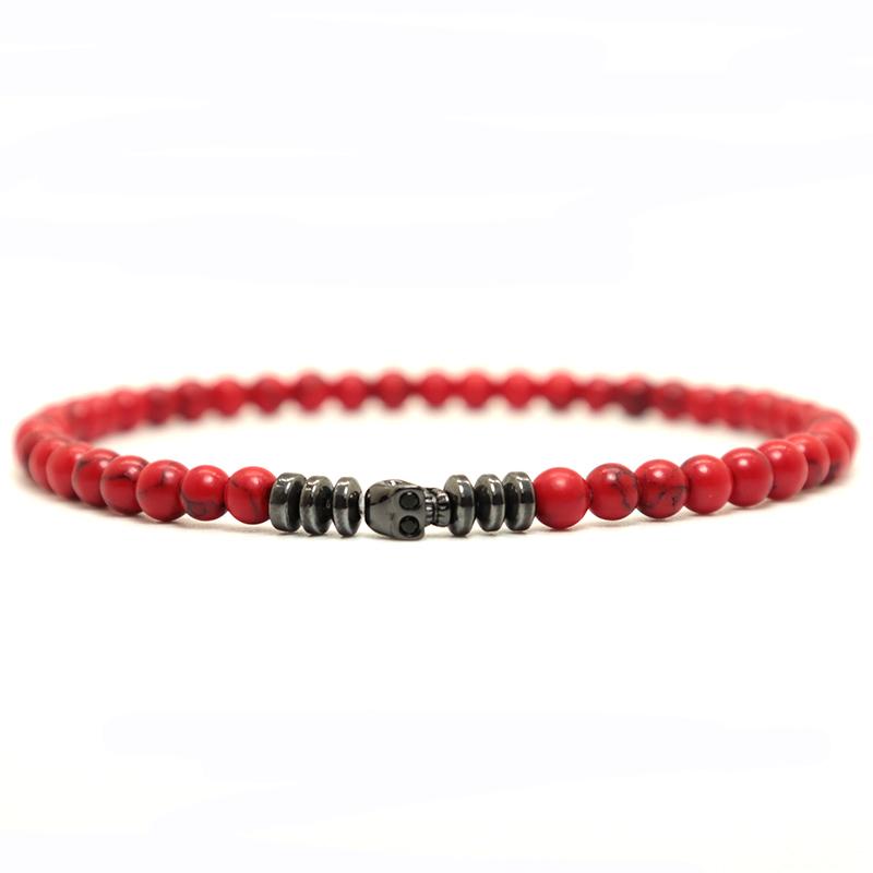 Charm Bracelets Gothic Skull Bracelet 4mm Small Beaded Braclet For Hombre Female Viking Brazalete Accessories Pulseras Black Red Braslet Pul
Charm Bracelets Gothic Skull Bracelet 4mm Small Beaded Braclet For Hombre Female Viking Brazalete Accessories Pulseras Black Red Braslet Pul