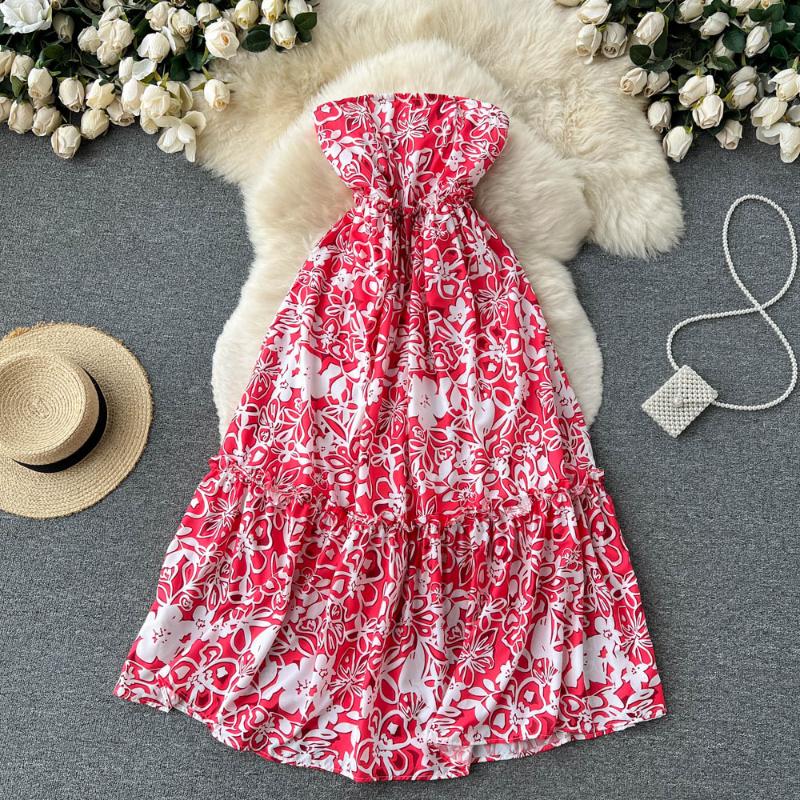 Casual Dresses Bohemian Beach Style High Waist And Thin Dress Summer Fashion Temperament Sexy Strapless A-LINE Ankle-Length DressCasual, Red
Casual Dresses Bohemian Beach Style High Waist And Thin Dress Summer Fashion Temperament Sexy Strapless A-LINE Ankle-Length DressCasual, Red