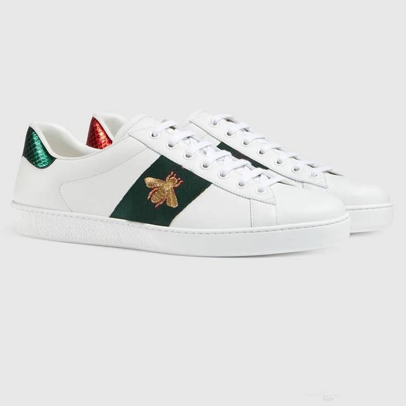 White Casual shoes women Travel 100% leather lace-up sneaker mens lady designer Running Trainers Letters woman shoe Flat Trainers Printed Men gym sneakers size 34-45