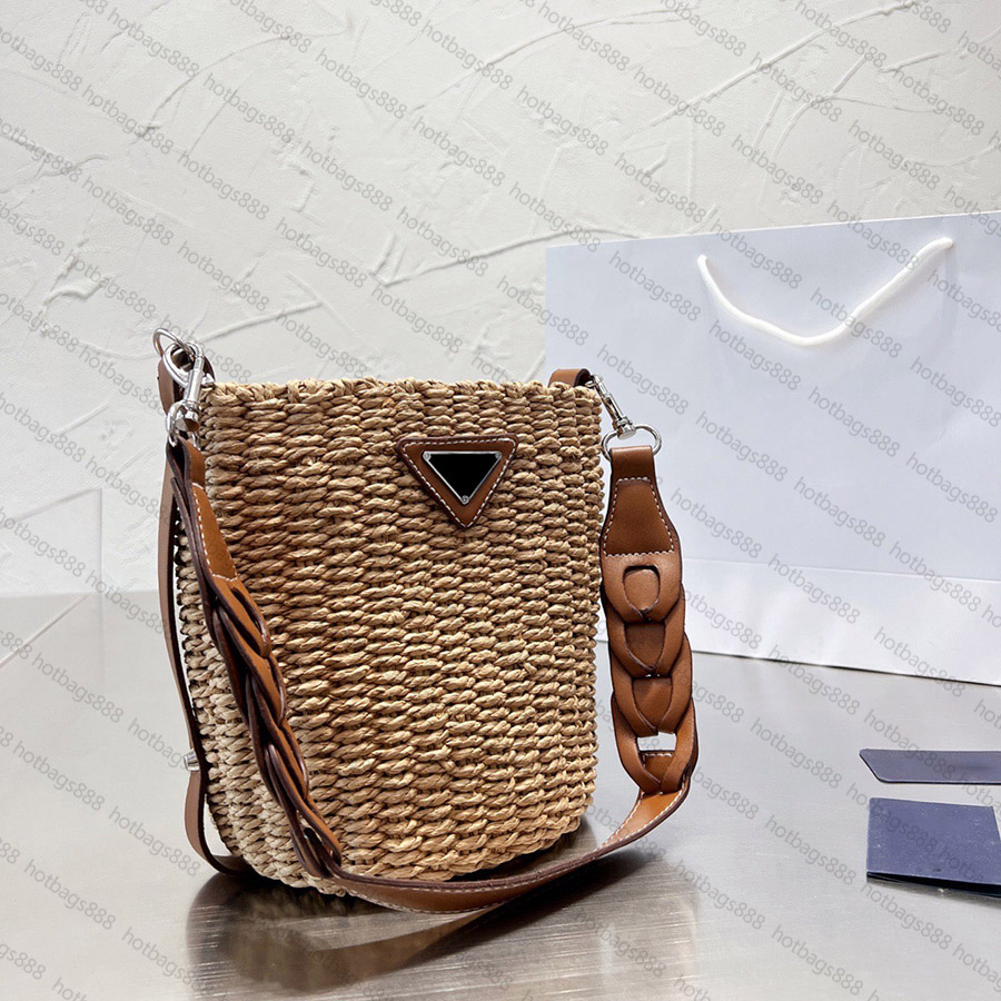 Designer Beach Bags Straw Tote Bag Handmade Woven Women Knitting Travel Bucket Handbag New Summer With Leather Wallet, Brown 18x22cm
Designer Beach Bags Straw Tote Bag Handmade Woven Women Knitting Travel Bucket Handbag New Summer With Leather Wallet, Brown 18x22cm