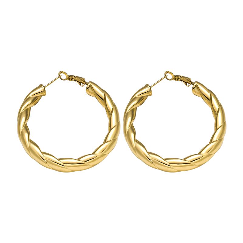 Hoop & Huggie 14K Gold Plated Stainless Steel Circle Shape Earrings For Women Female Luxury Quality Jewelry 2022
Hoop & Huggie 14K Gold Plated Stainless Steel Circle Shape Earrings For Women Female Luxury Quality Jewelry 2022