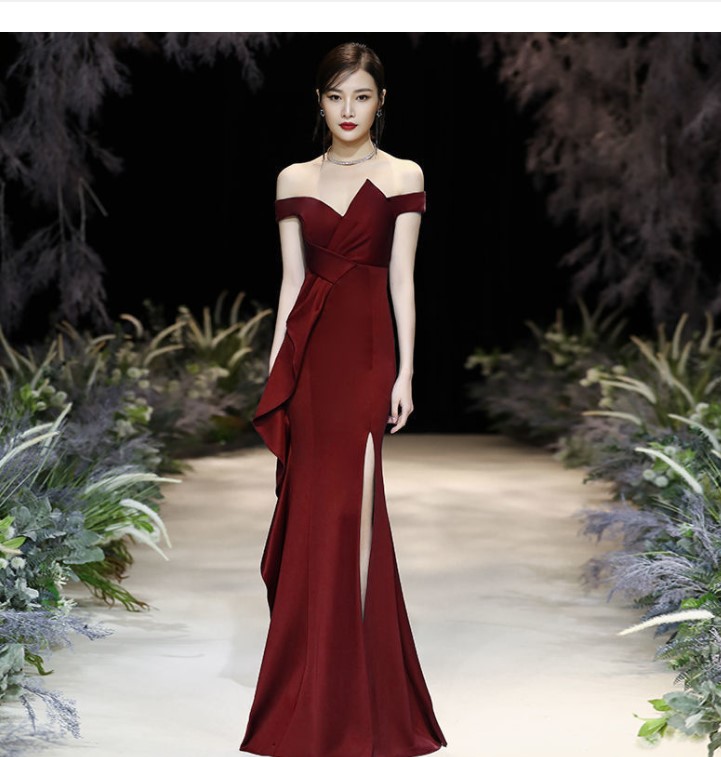 Beautiful new candy color evening dresses gree prom mermaid vestidos de fiesta de noche women dress elegant