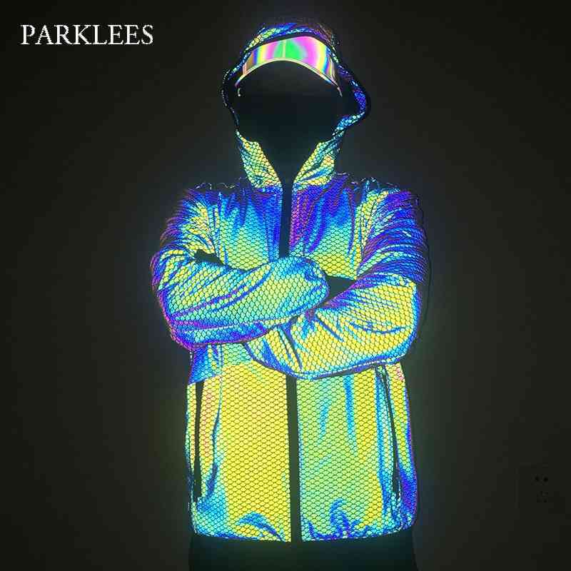 Parklees Mens Fish Scales Reflective Hooded Jacket Spring Fashion Fluorescent Coats Casual Hommes Veste Chaquetas Hombre, Black
Parklees Mens Fish Scales Reflective Hooded Jacket Spring Fashion Fluorescent Coats Casual Hommes Veste Chaquetas Hombre, Black