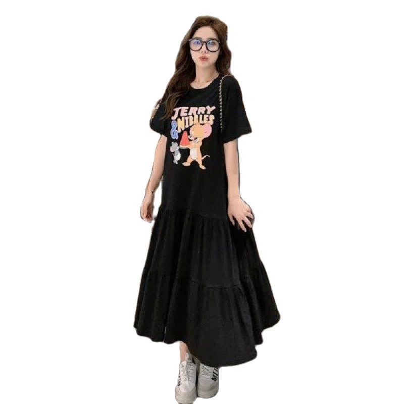 Vestidos Fashion Summer Dress For Women Female Korean Version Loose Long Over The Knee Plus Size 220721, Black
Vestidos Fashion Summer Dress For Women Female Korean Version Loose Long Over The Knee Plus Size 220721, Black