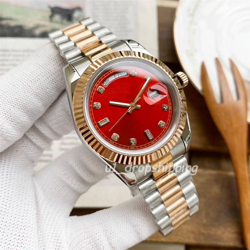 Mens Automatic Mechanical Watch 41MM Stainless Steel with Fixed Slot bezel Luxury Men Watch Fashion Classic Watch Sapphire Waterproof Watch