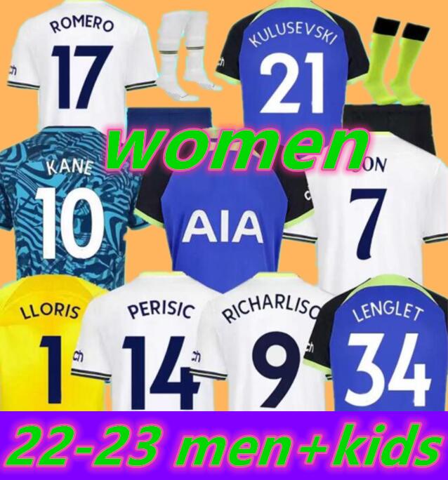 LUCAS ROMERO KANE SON 22 23 RICHARLISON Soccer Jersey KULUSEVSKI HOJBJERG SPENCE PERISIC LENGLET 2022 2023 Tottenham Football kit shirt SPURS home tops Men kids sets, Adult training
LUCAS ROMERO KANE SON 22 23 RICHARLISON Soccer Jersey KULUSEVSKI HOJBJERG SPENCE PERISIC LENGLET 2022 2023 Tottenham Football kit shirt SPURS home tops Men kids sets, Adult training