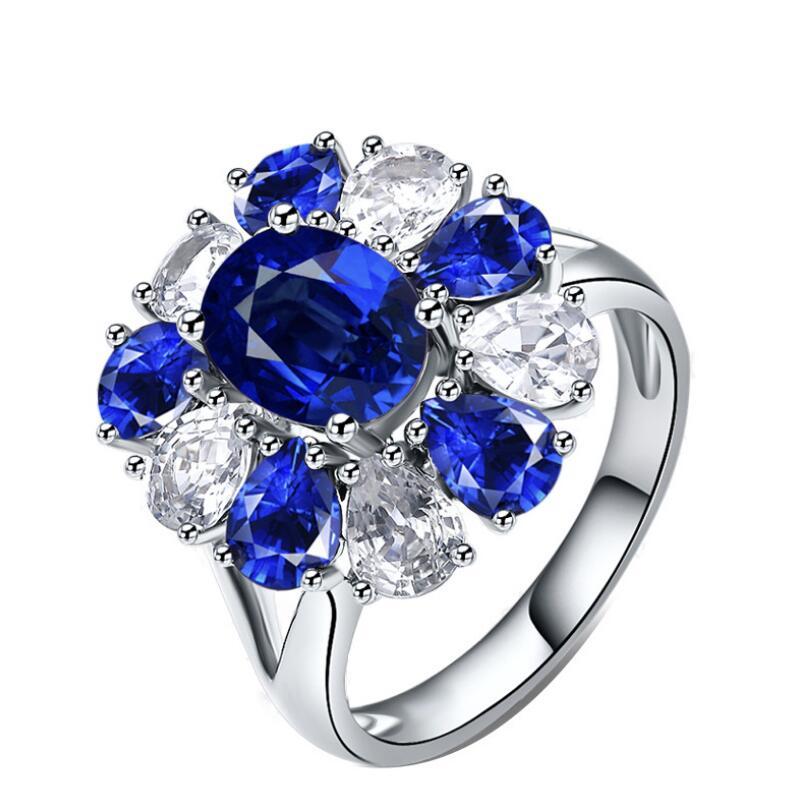 Cluster Rings Fashion 925 Sterling Silver Water Drop Pear-Shaped Flower Ladies Engagement Ring White Blue Cubic Zirconia Finger RingCluster
Cluster Rings Fashion 925 Sterling Silver Water Drop Pear-Shaped Flower Ladies Engagement Ring White Blue Cubic Zirconia Finger RingCluster