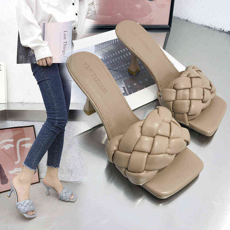 Slippers for Women's Wear Summer Ins Korean Student Net Red Thin Heel Woven High, Blue
Slippers for Women's Wear Summer Ins Korean Student Net Red Thin Heel Woven High, Blue