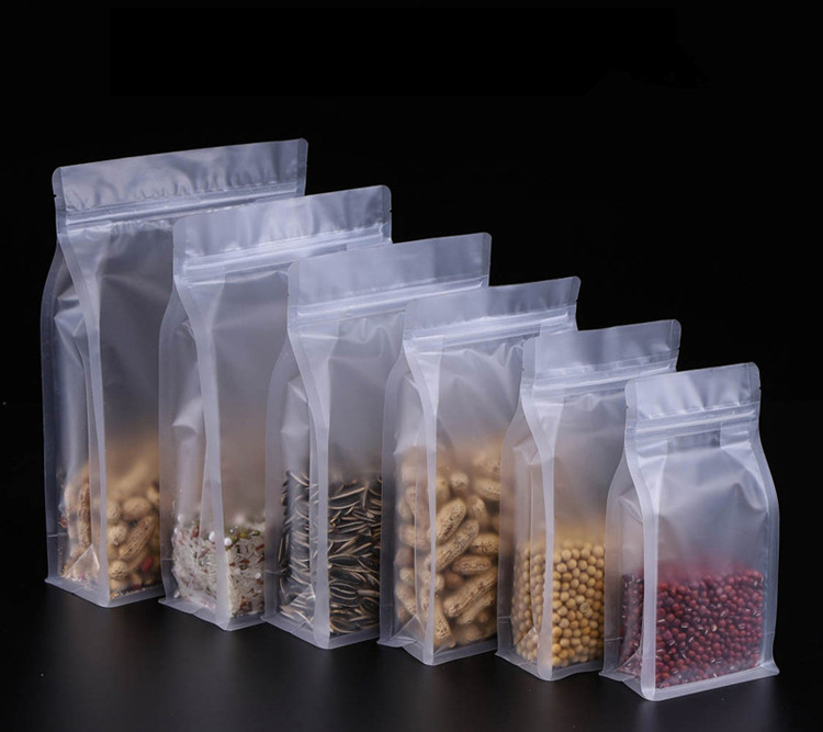 100pcs 3D Frosted Stand up Packaging Bag Thick Barrier Matte Ground Coffee Beans Seeds Snack Rice Cereals Wedding Party Gifts Display Heat Sealing Sto