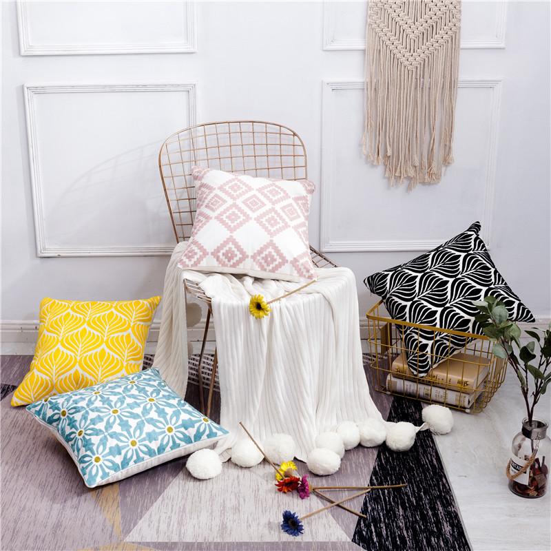 Cushion/Decorative Pillow Geometric Cushion Cover Home Decor Cotton Embroidery Luxury Pastoral Decorative PillowCase 45cmx45cm
Cushion/Decorative Pillow Geometric Cushion Cover Home Decor Cotton Embroidery Luxury Pastoral Decorative PillowCase 45cmx45cm