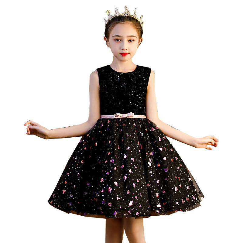 2023 Sequined Flower Girl Dresses Western Garden Weddings Sheer Cap Sleeve Appliqued Blingbling Toddler Kids Birthday Party Gowns